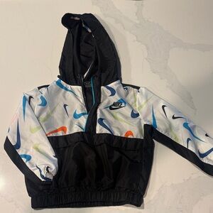 Nike Kids' Black and Multicolor Swoosh Jacket